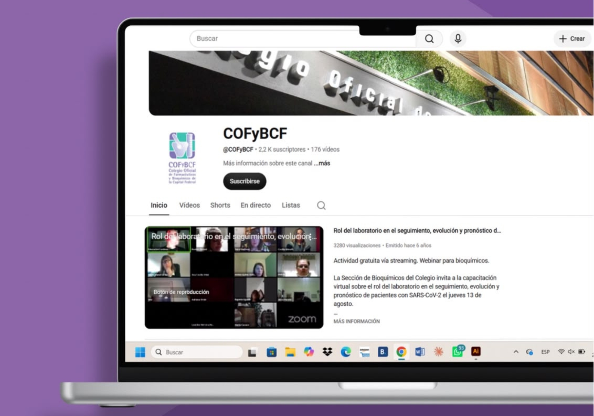 Todo el COFyBCF, también en YouTube